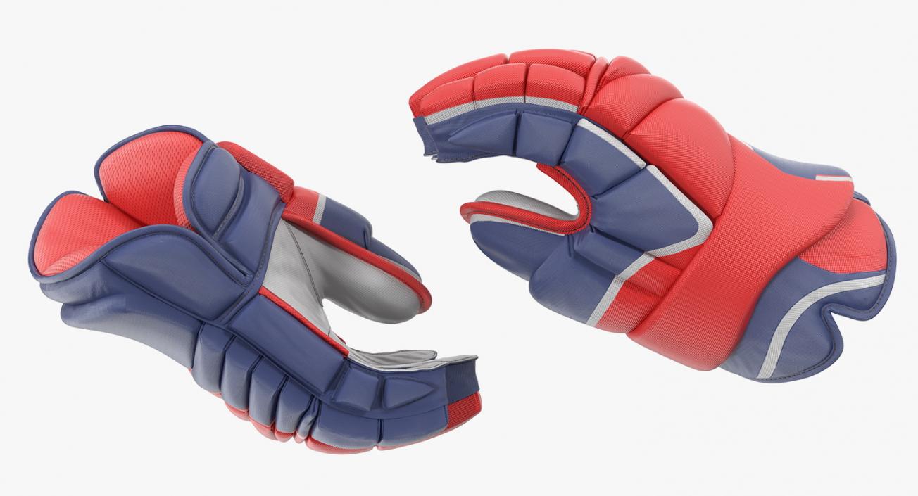 Hockey Player Gloves Rigged 3D