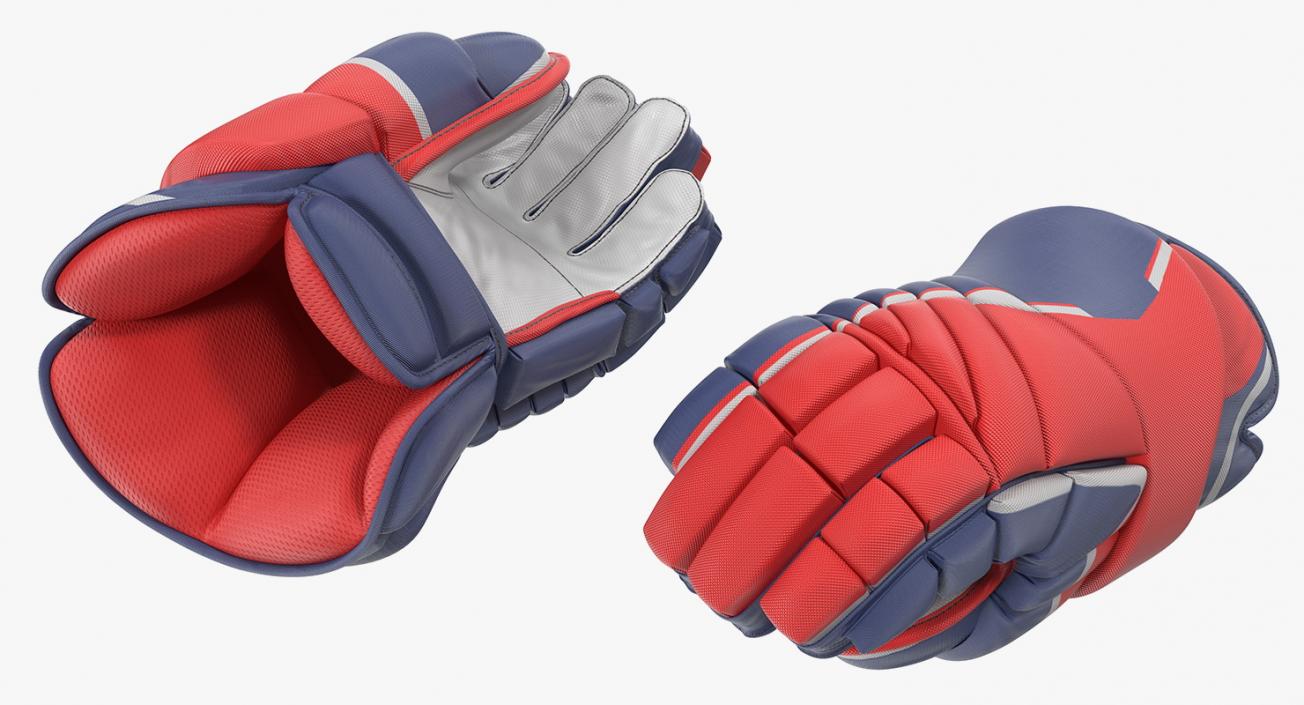 Hockey Player Gloves Rigged 3D