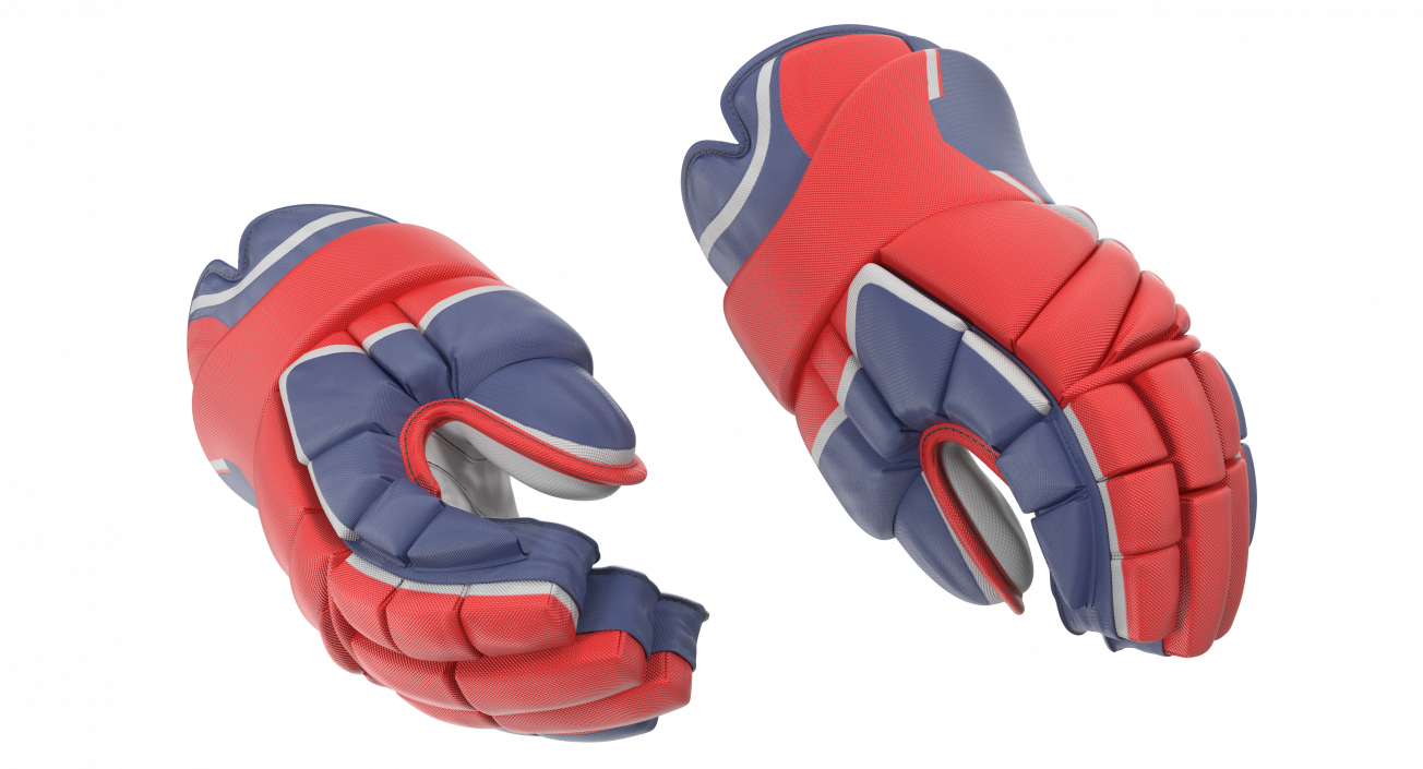 Hockey Player Gloves Rigged 3D