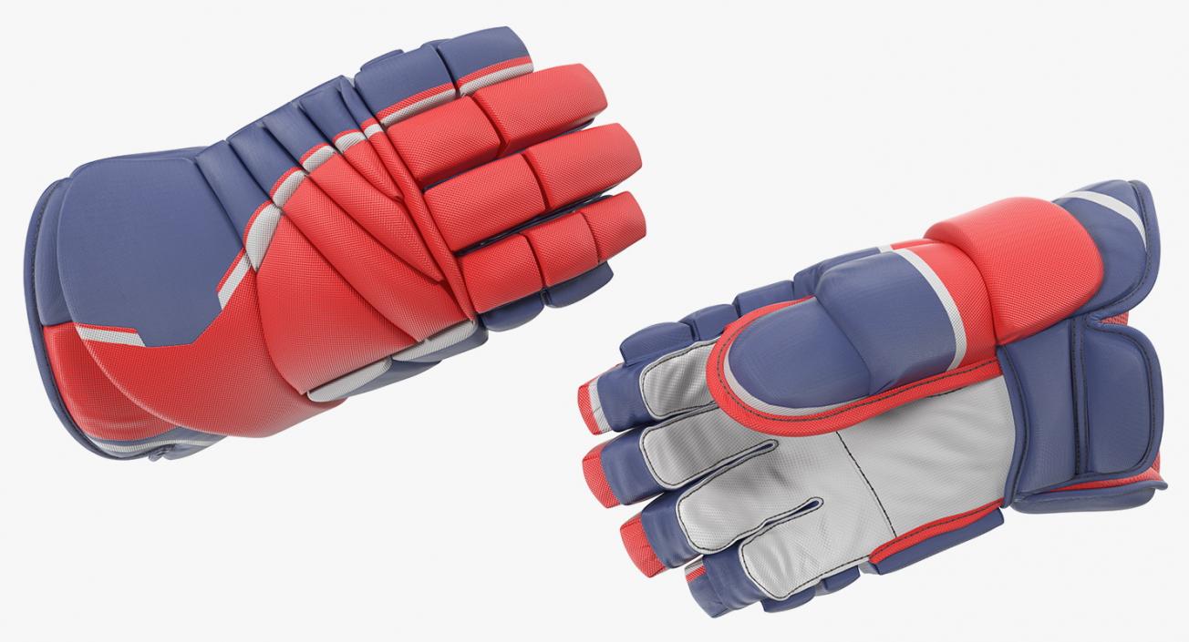 Hockey Player Gloves Rigged 3D