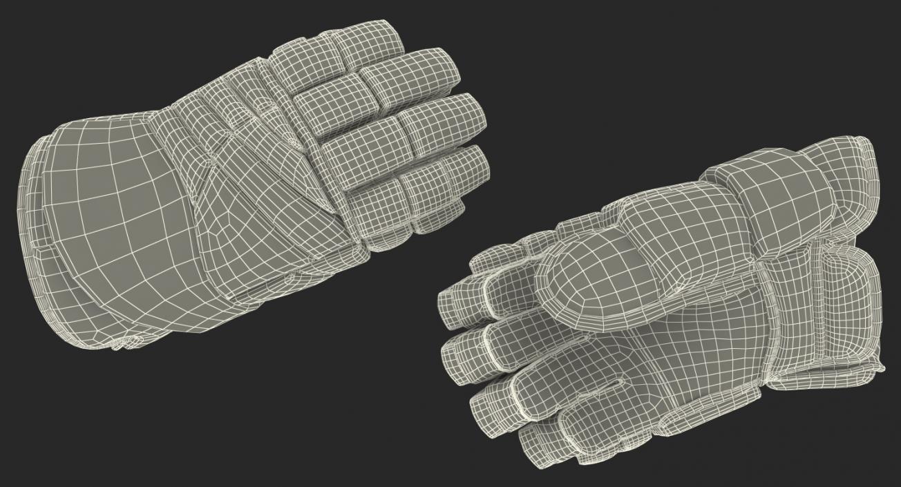 Hockey Player Gloves Rigged 3D