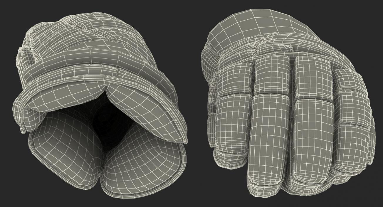 Hockey Player Gloves Rigged 3D