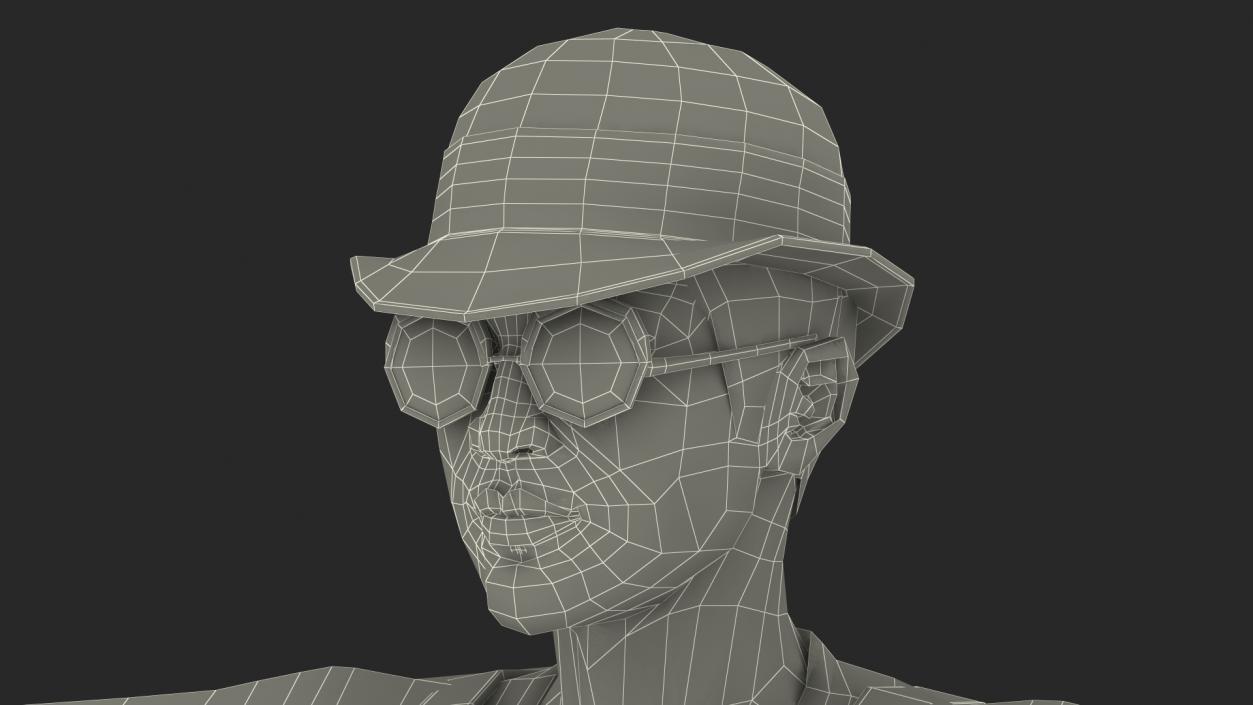 3D model Fashionable Chinese Man Rigged