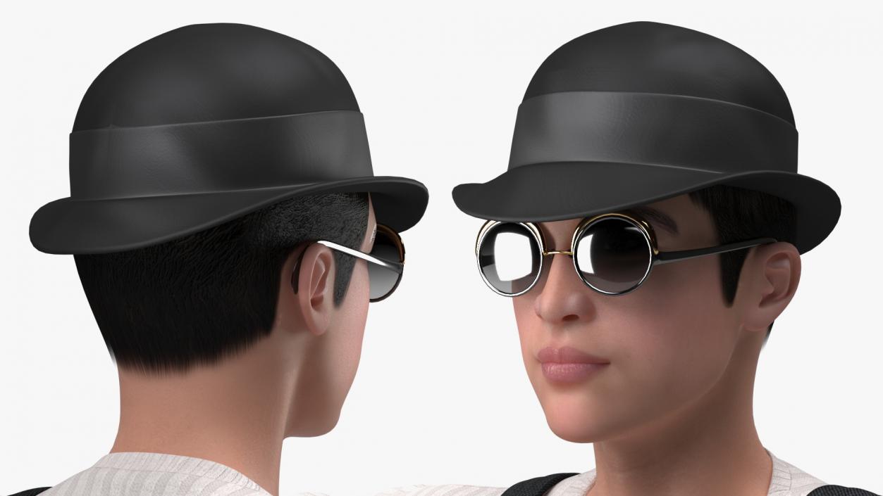 3D model Fashionable Chinese Man Rigged