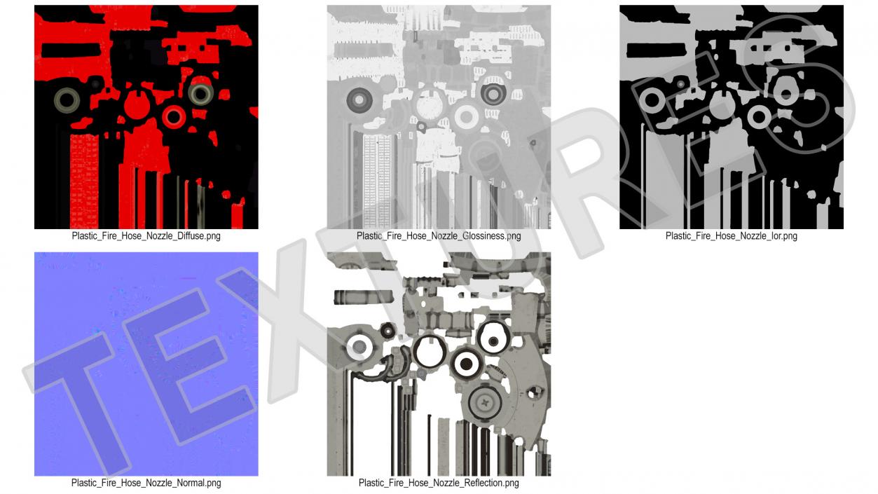 3D Plastic Fire Fighting Hose Nozzle model