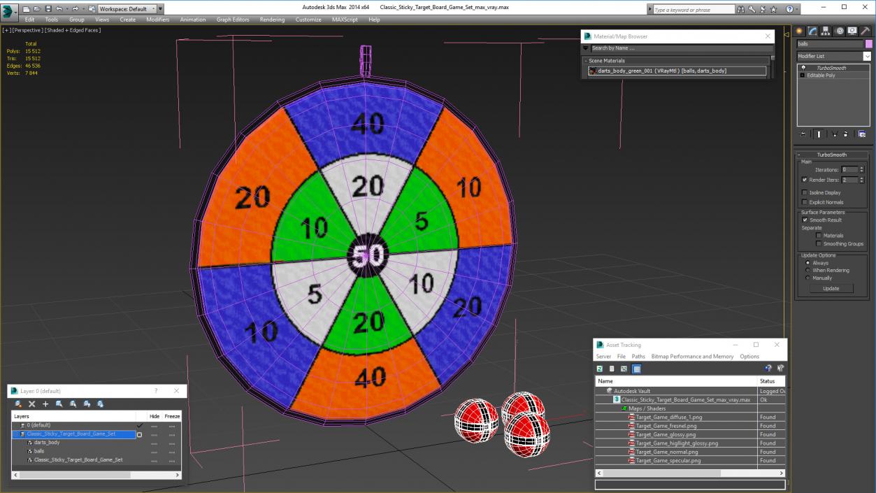 3D Classic Sticky Target Board Game Set