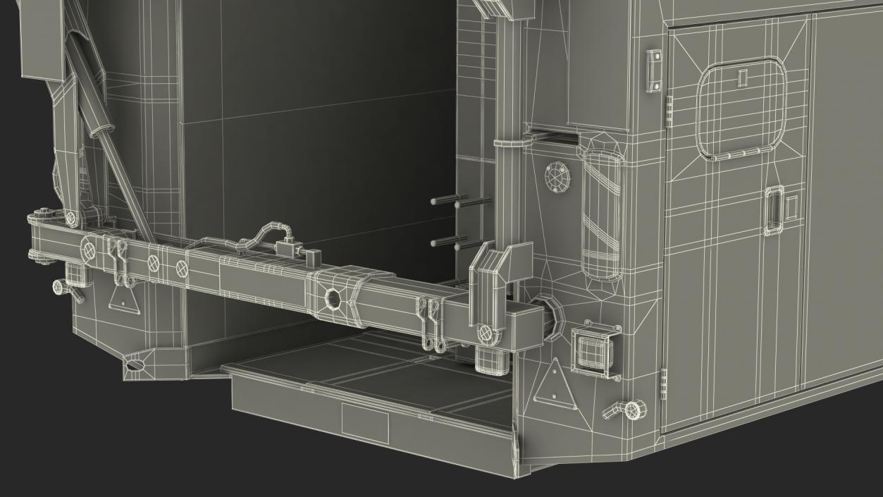 Concrete Panel Semi Trailer Loaded 3D model