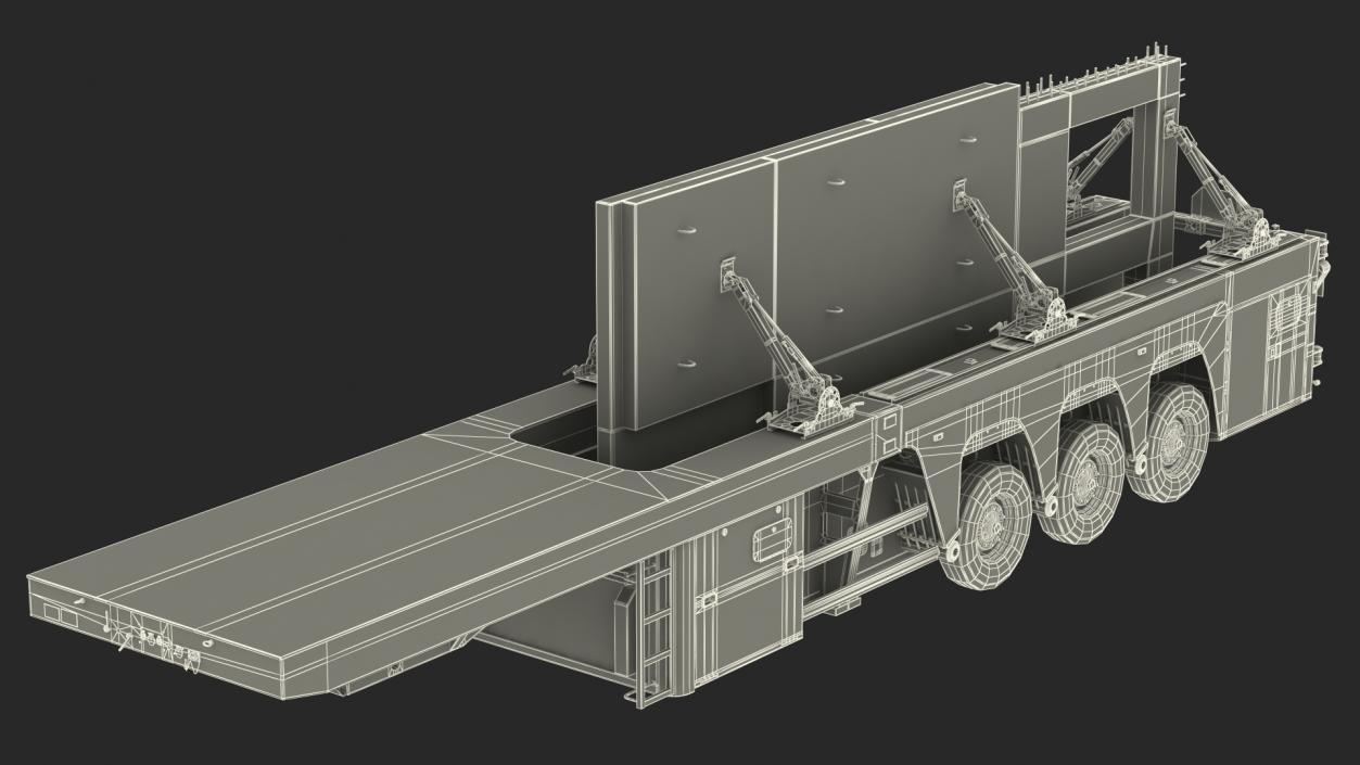 Concrete Panel Semi Trailer Loaded 3D model