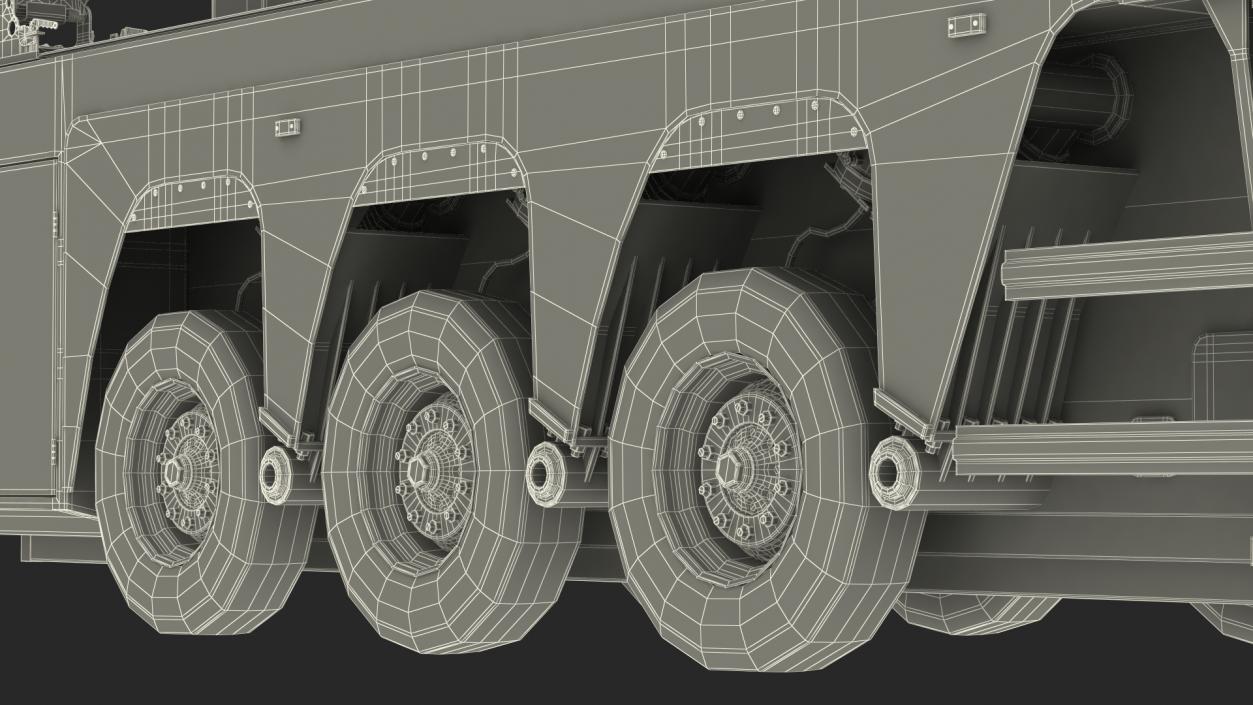 Concrete Panel Semi Trailer Loaded 3D model