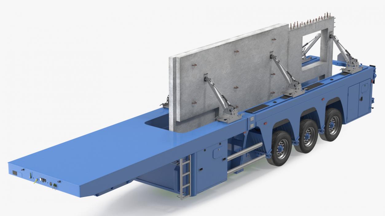 Concrete Panel Semi Trailer Loaded 3D model