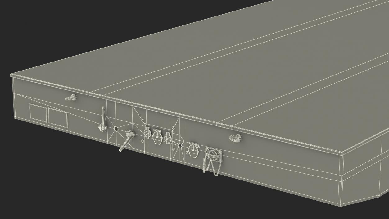 Concrete Panel Semi Trailer Loaded 3D model