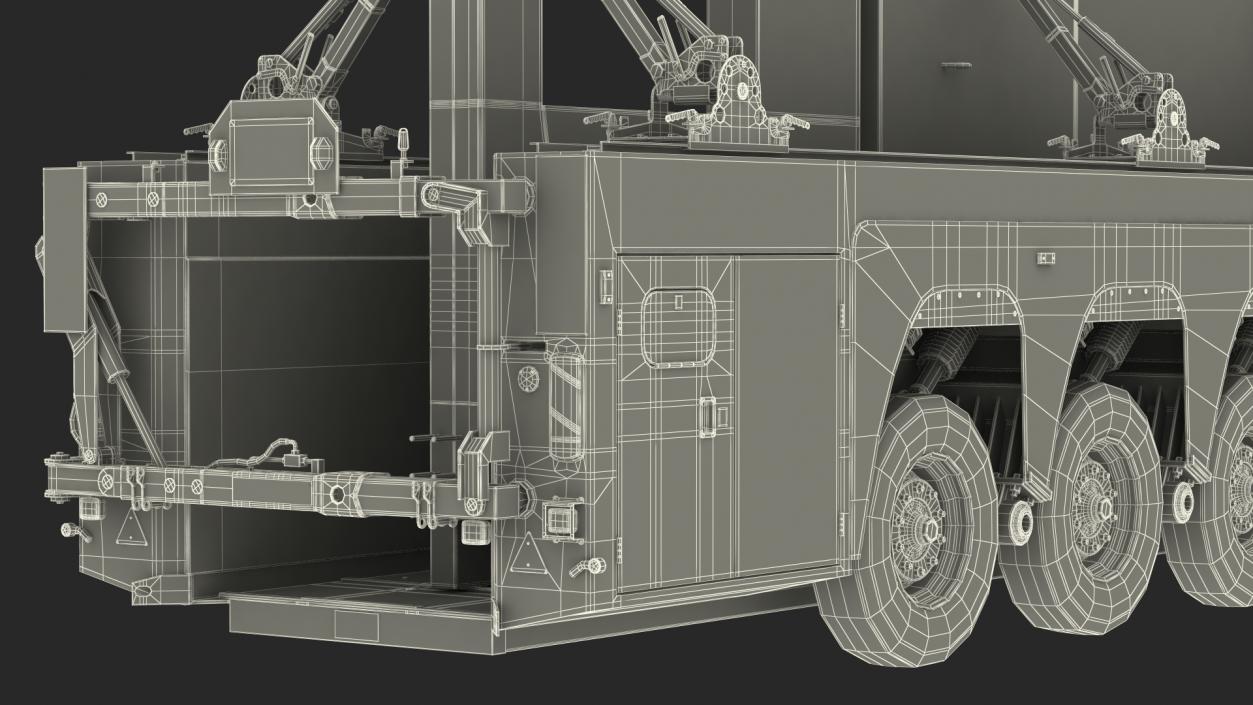 Concrete Panel Semi Trailer Loaded 3D model