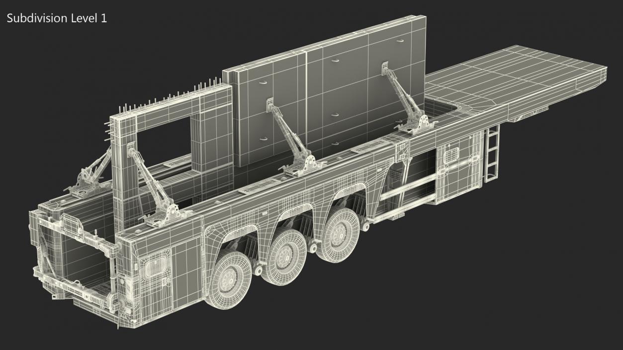 Concrete Panel Semi Trailer Loaded 3D model