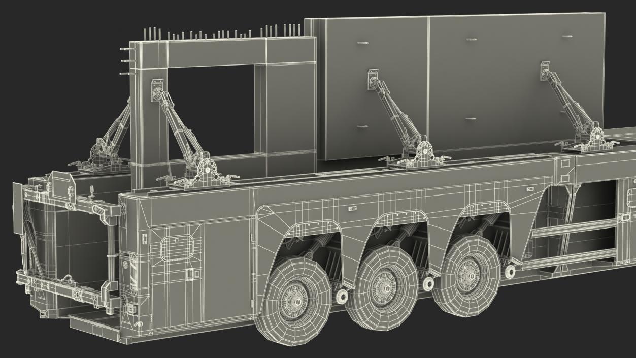 Concrete Panel Semi Trailer Loaded 3D model