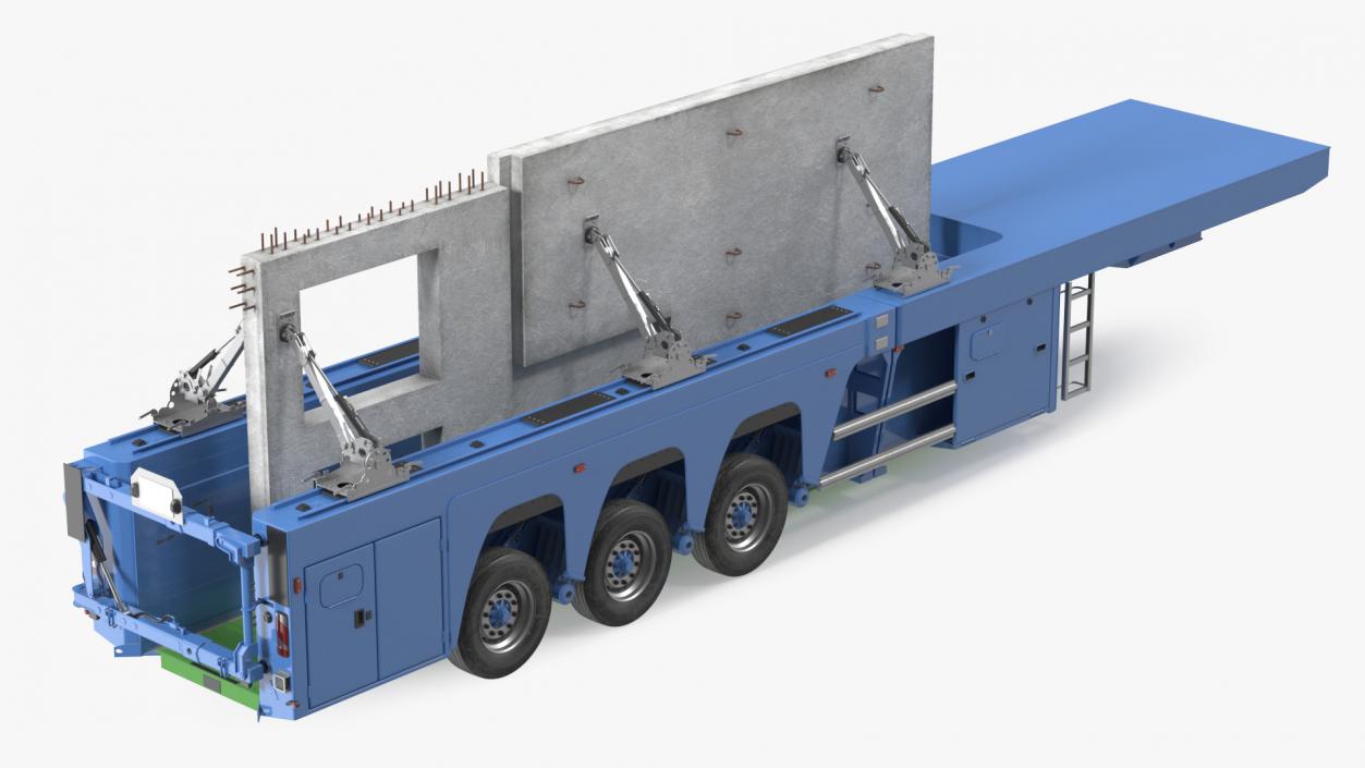 Concrete Panel Semi Trailer Loaded 3D model