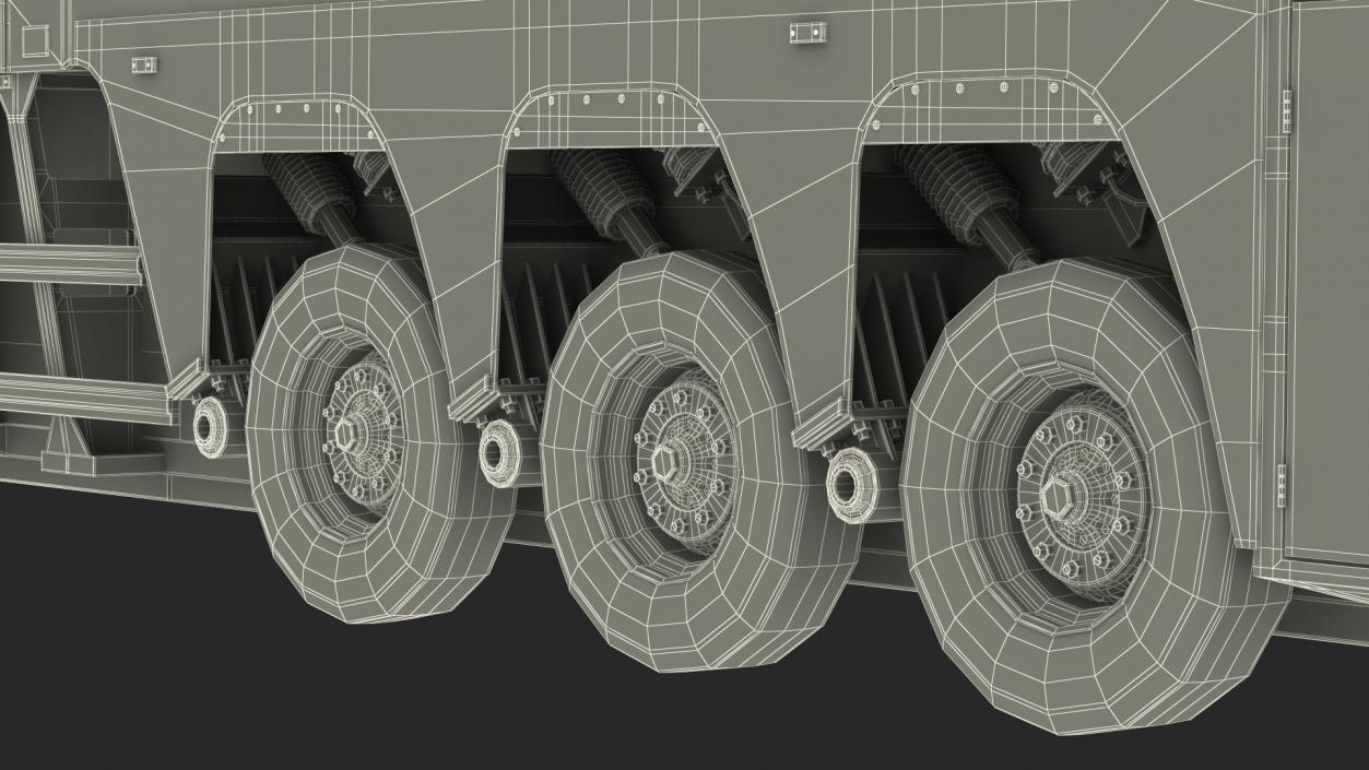 Concrete Panel Semi Trailer Loaded 3D model