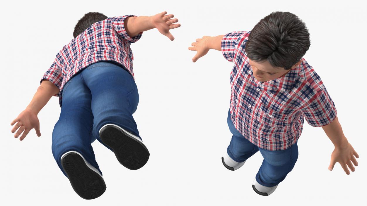 Dwarf Man Wearing Casual Clothes A-pose 3D model