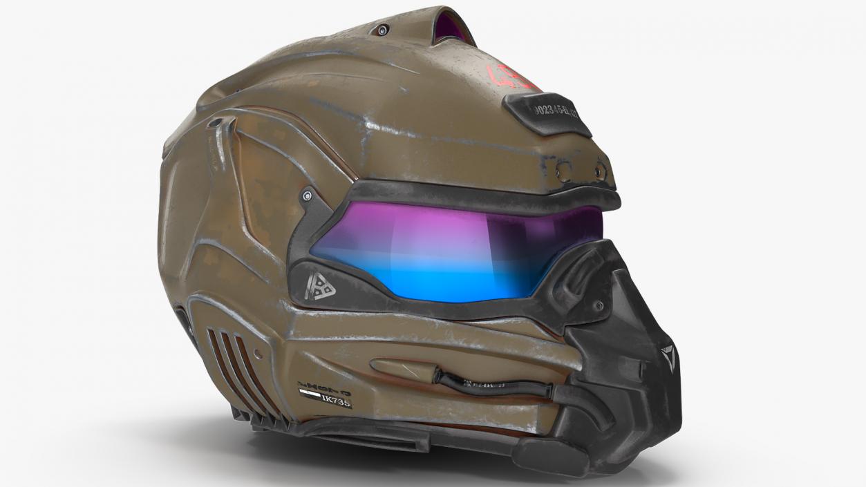 3D Sci Fi Futuristic Military Helmet model