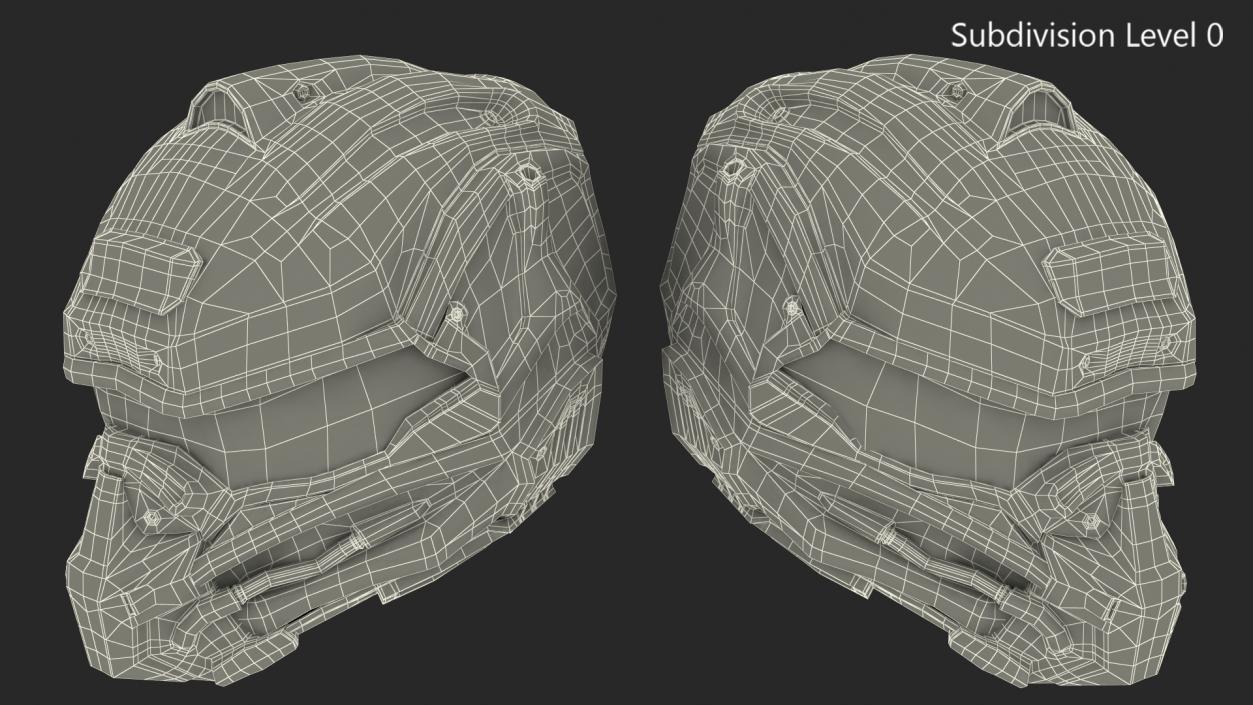 3D Sci Fi Futuristic Military Helmet model