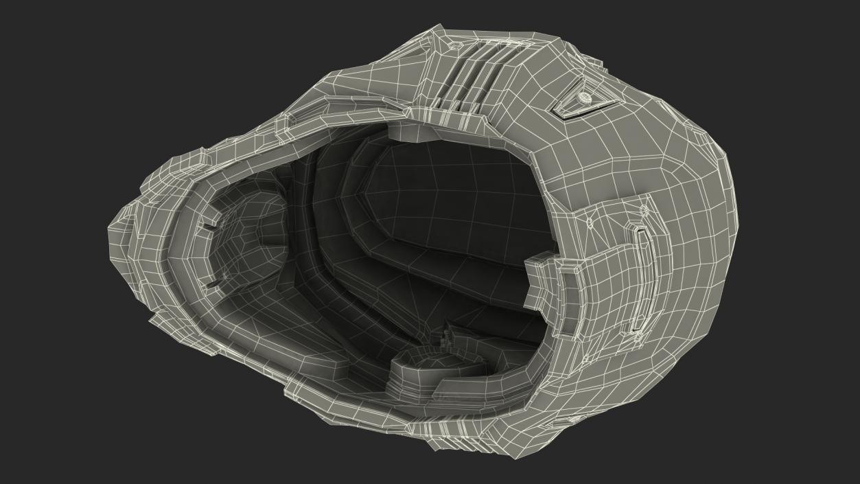 3D Sci Fi Futuristic Military Helmet model