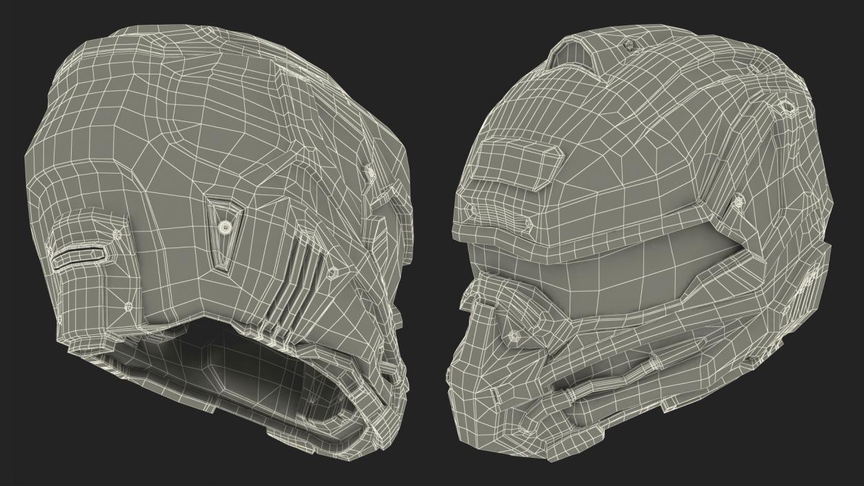 3D Sci Fi Futuristic Military Helmet model