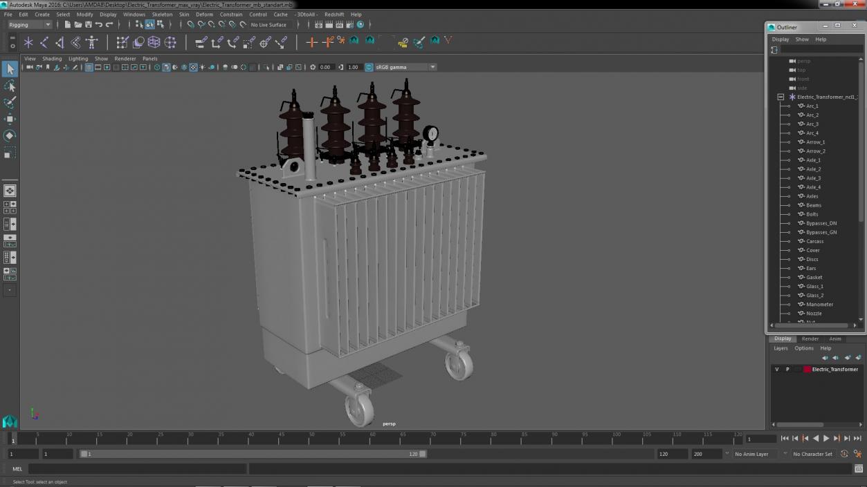 3D model Electric Transformer