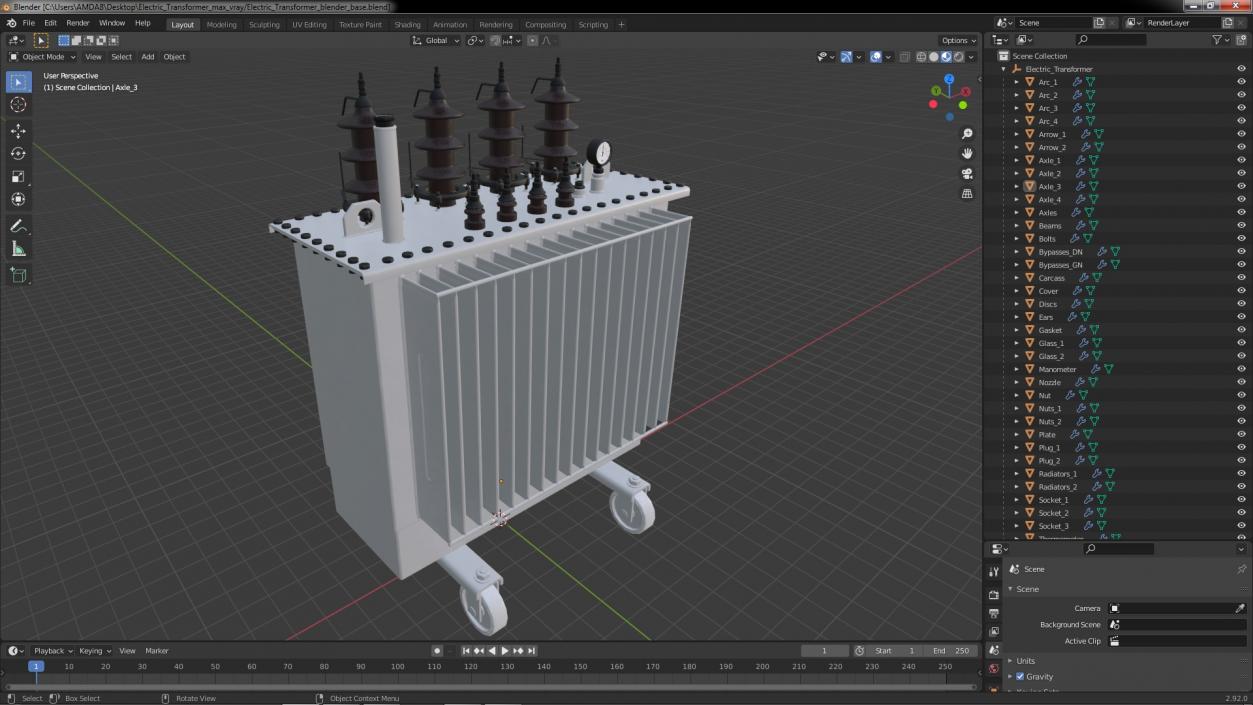 3D model Electric Transformer