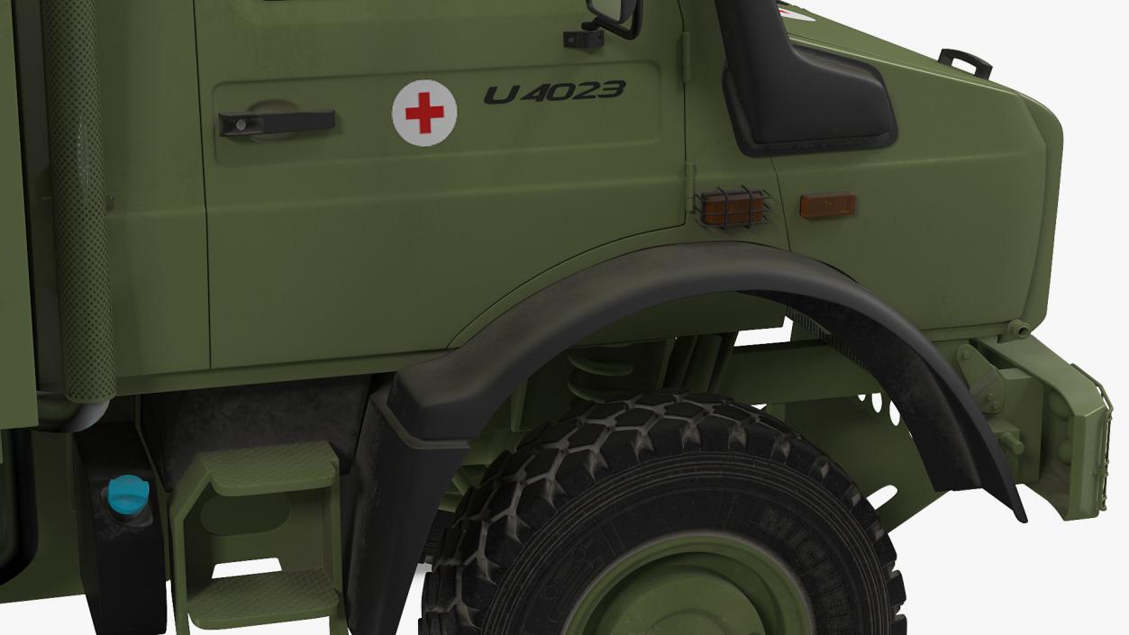 3D Mercedes Unimog 4023 Ambulance Vehicle model