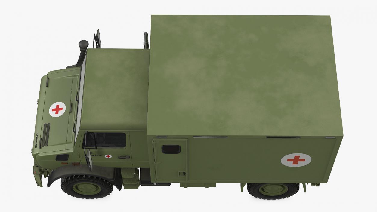 3D Mercedes Unimog 4023 Ambulance Vehicle model