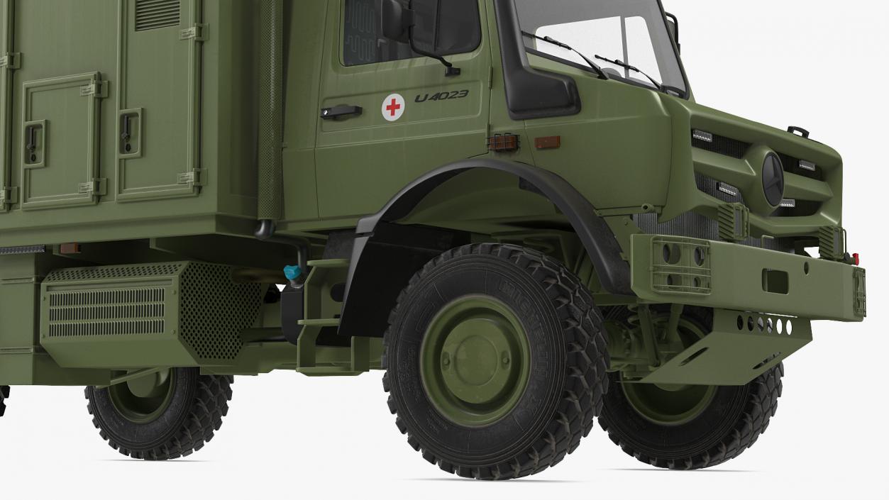 3D Mercedes Unimog 4023 Ambulance Vehicle model