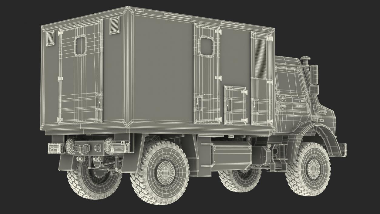 3D Mercedes Unimog 4023 Ambulance Vehicle model