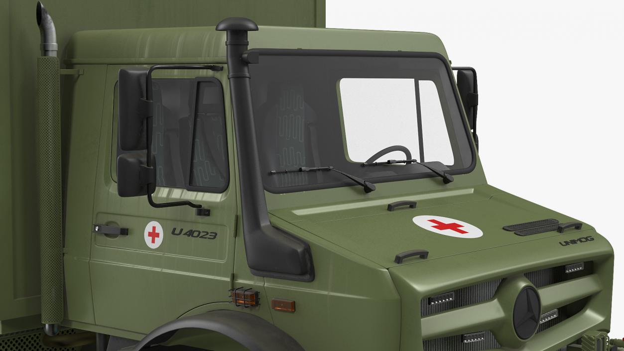 3D Mercedes Unimog 4023 Ambulance Vehicle model