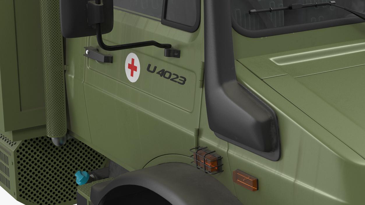 3D Mercedes Unimog 4023 Ambulance Vehicle model