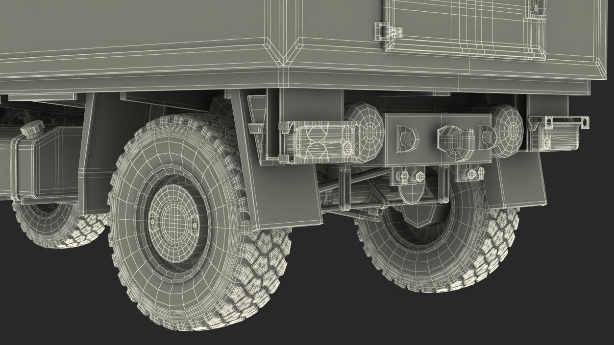 3D Mercedes Unimog 4023 Ambulance Vehicle model