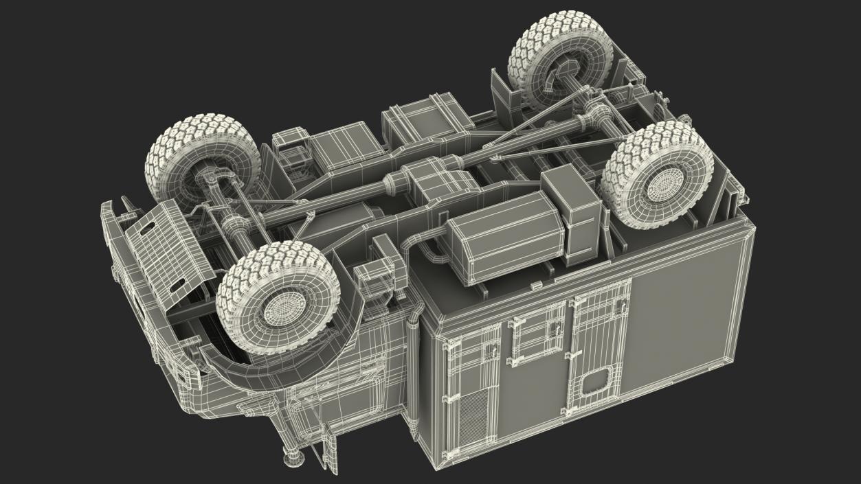 3D Mercedes Unimog 4023 Ambulance Vehicle model