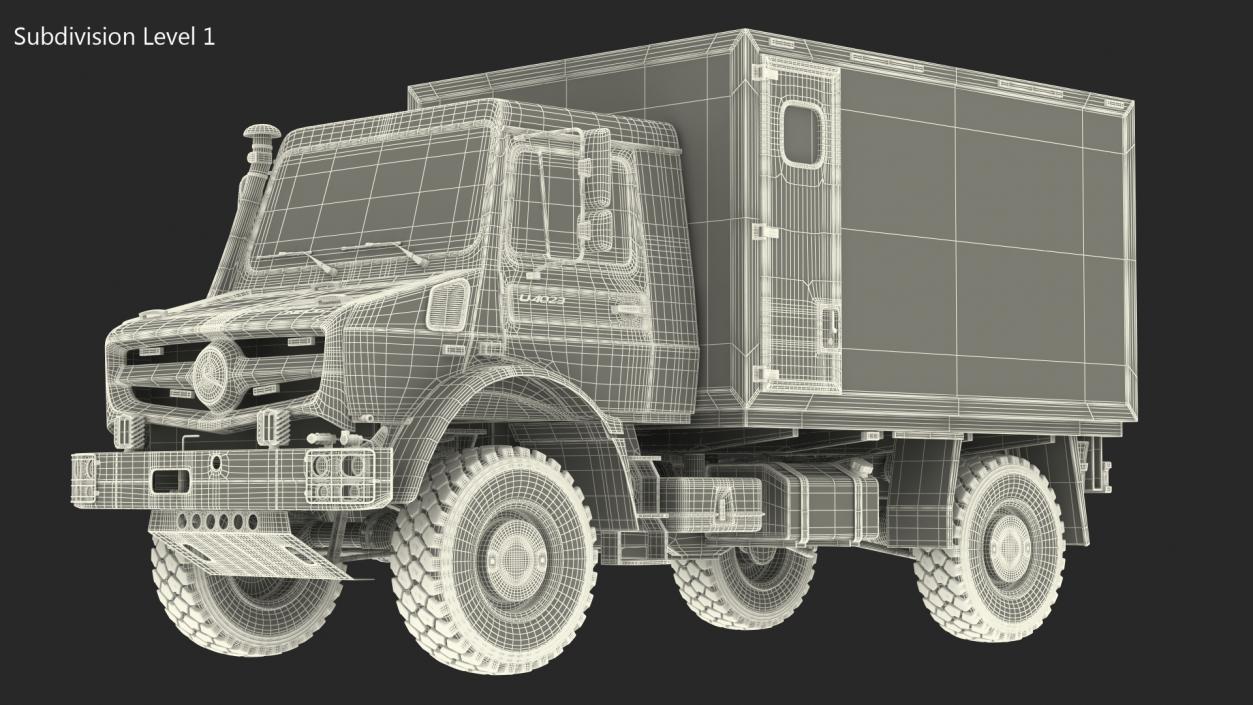 3D Mercedes Unimog 4023 Ambulance Vehicle model