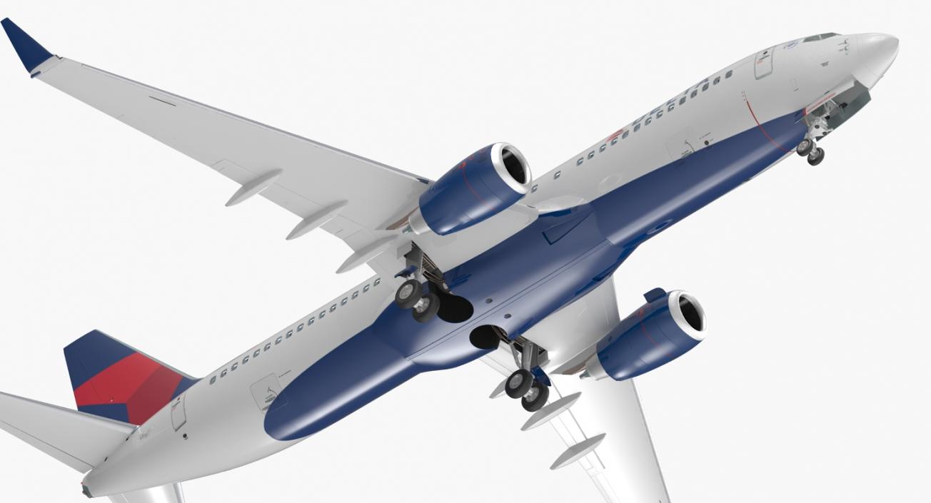 Boeing 737-800 with Interior Delta Air Lines 3D model