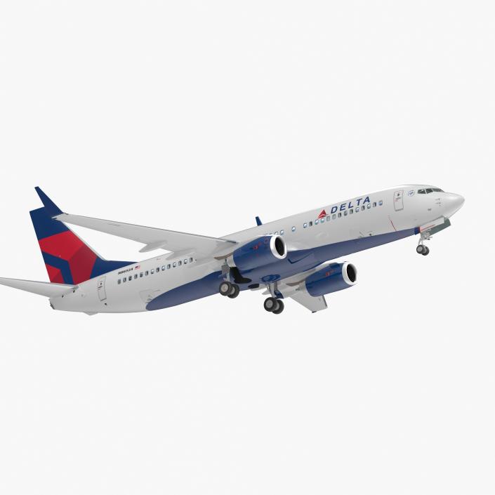 Boeing 737-800 with Interior Delta Air Lines 3D model