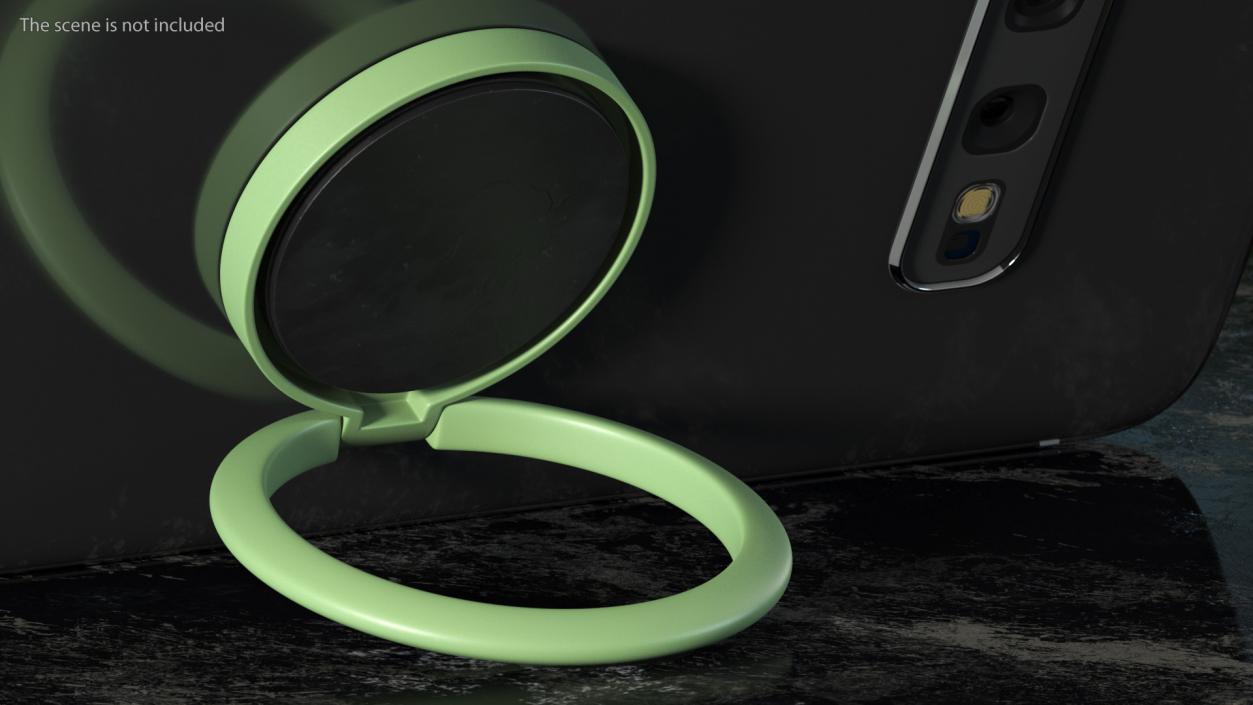 3D model Finger Ring Phone Holder Green