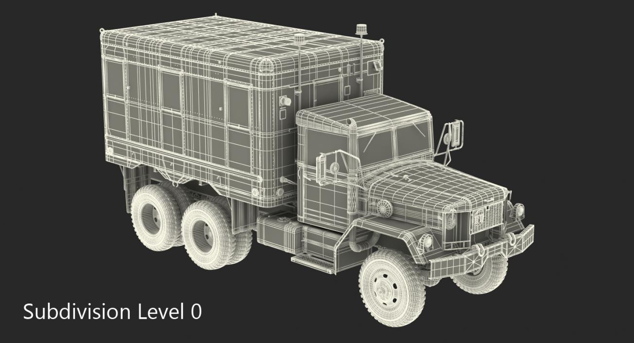 US Truck M109 Shop Van Rigged 3D model