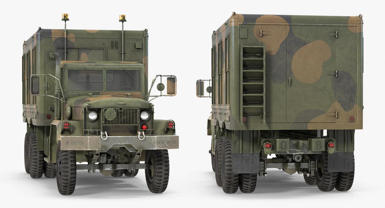 US Truck M109 Shop Van Rigged 3D model