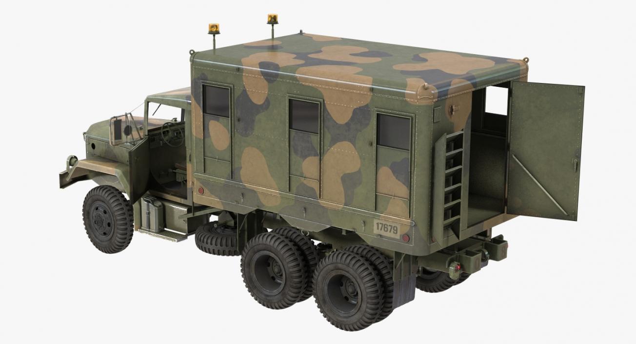 US Truck M109 Shop Van Rigged 3D model