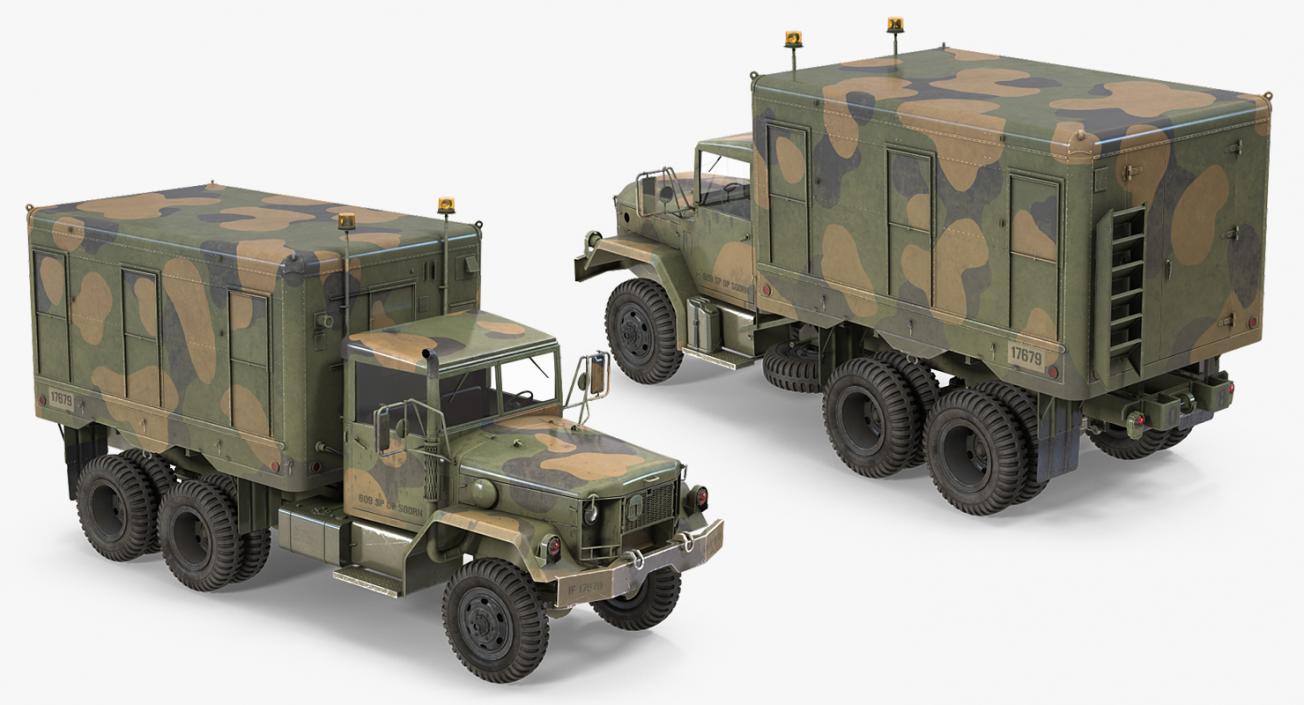 US Truck M109 Shop Van Rigged 3D model