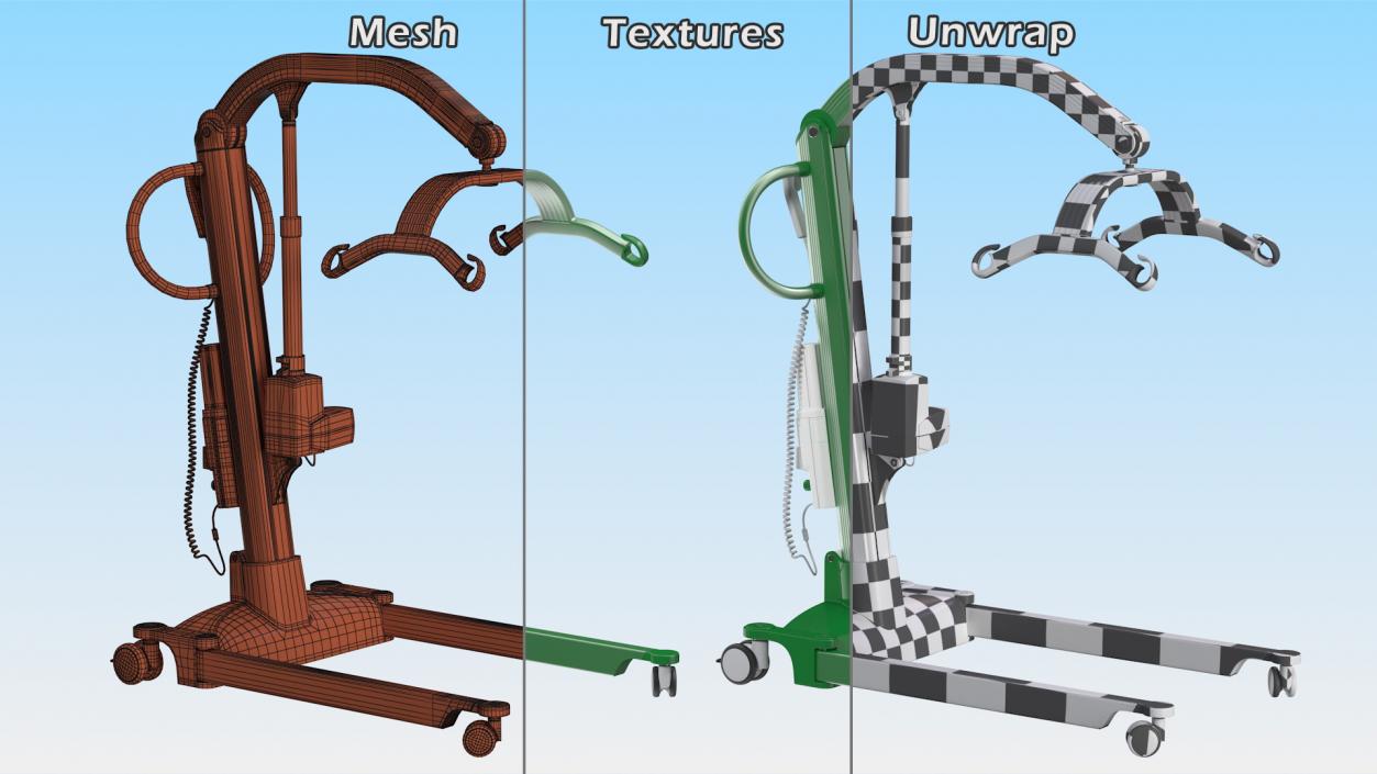 Patient Lift Rigged 3D model