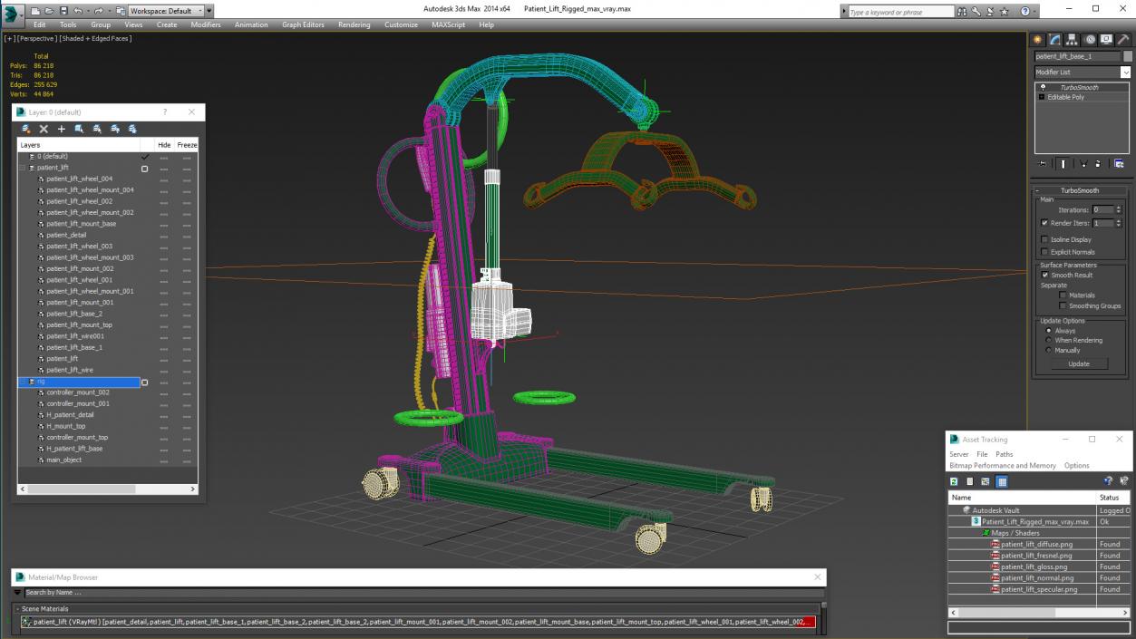 Patient Lift Rigged 3D model