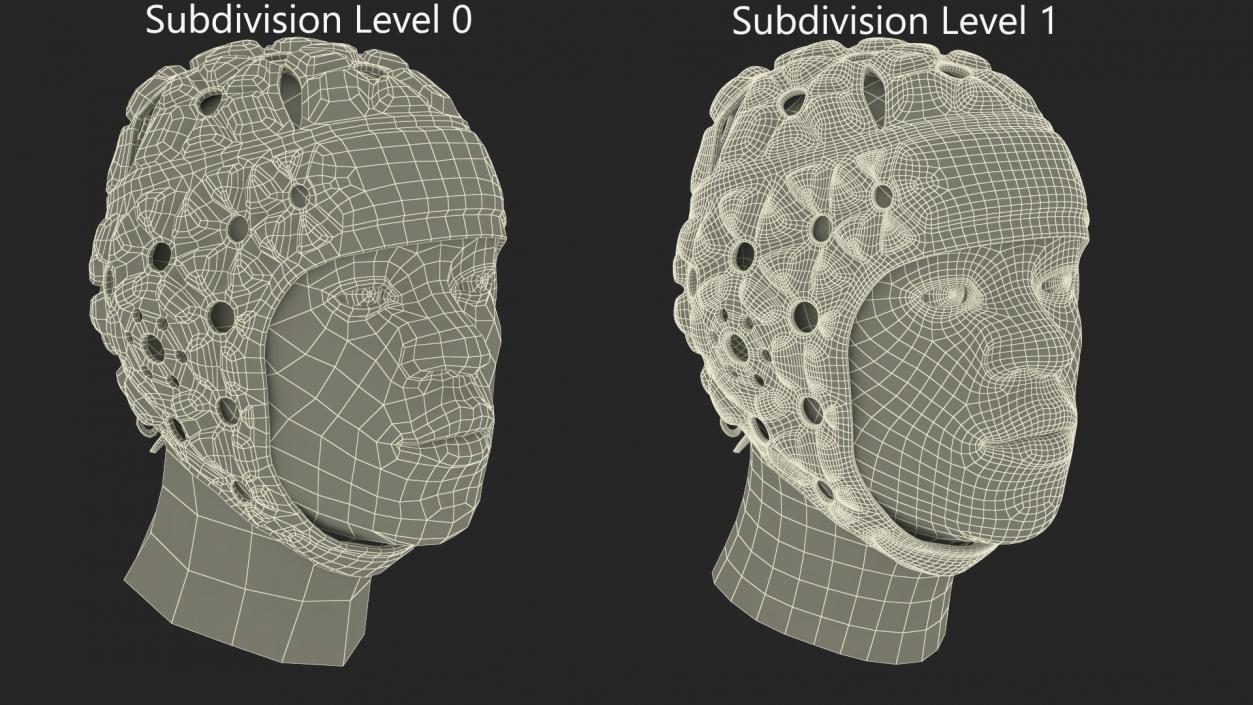 3D Rugby Helmet on African American Man Head