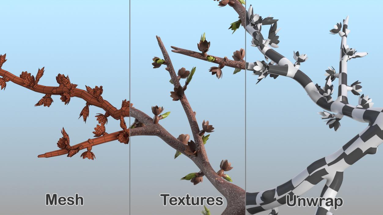 Naked Tree Branch 3D