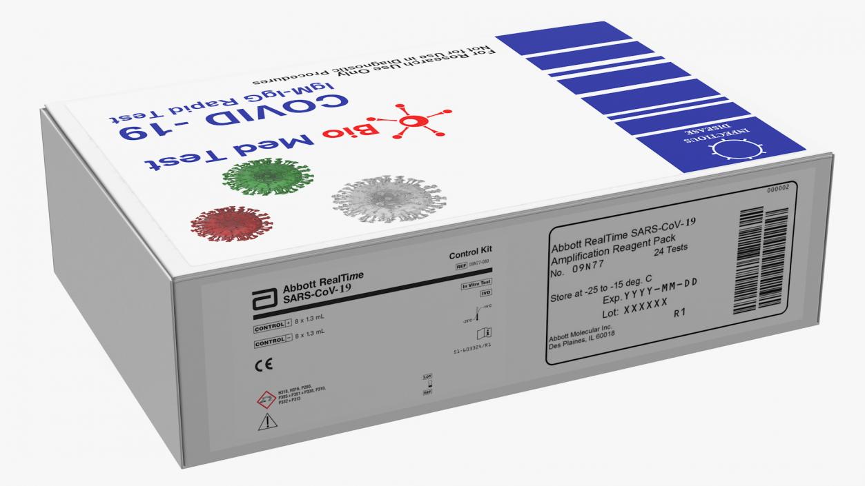 3D model COVID 19 Rapid Diagnostic Test Pack