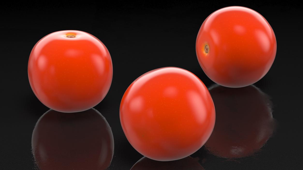 3D Fresh Red Cherry Tomato model