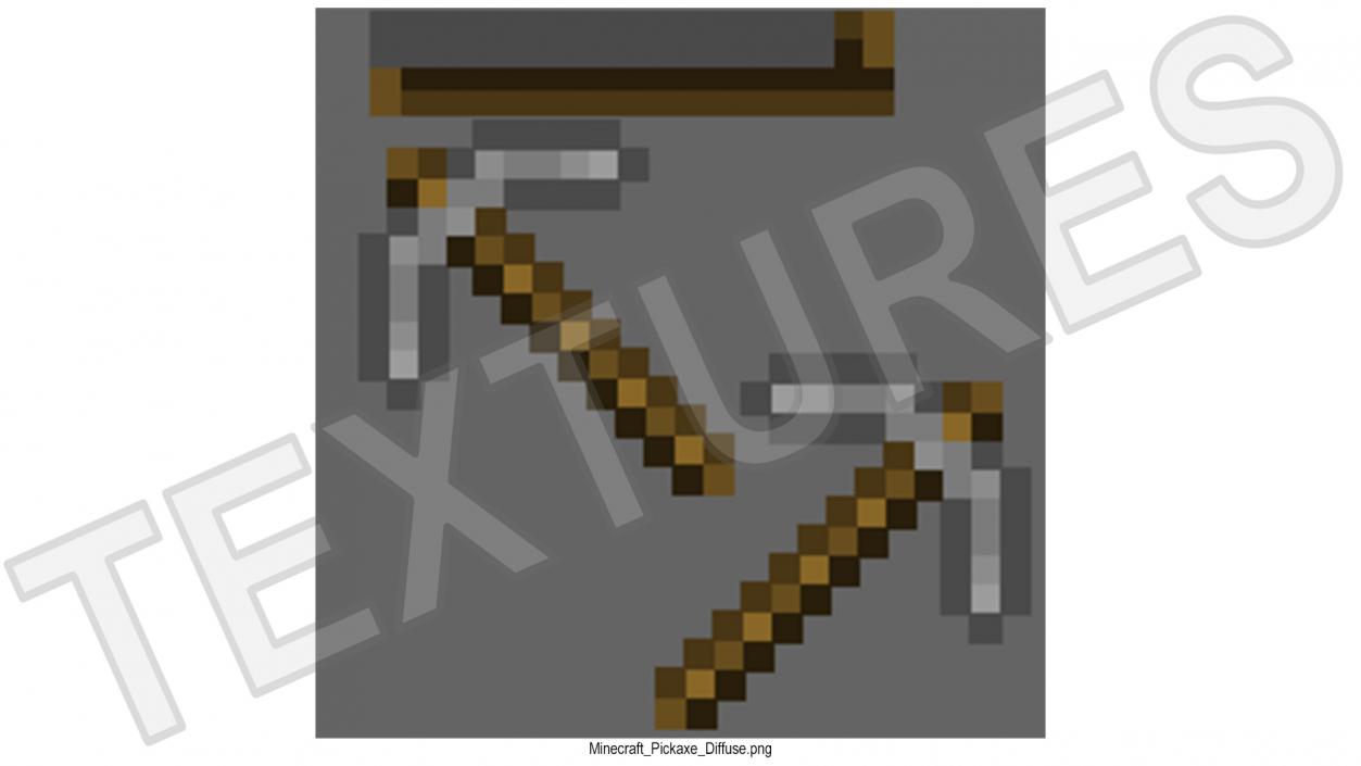 3D Minecraft Stone Pickaxe model